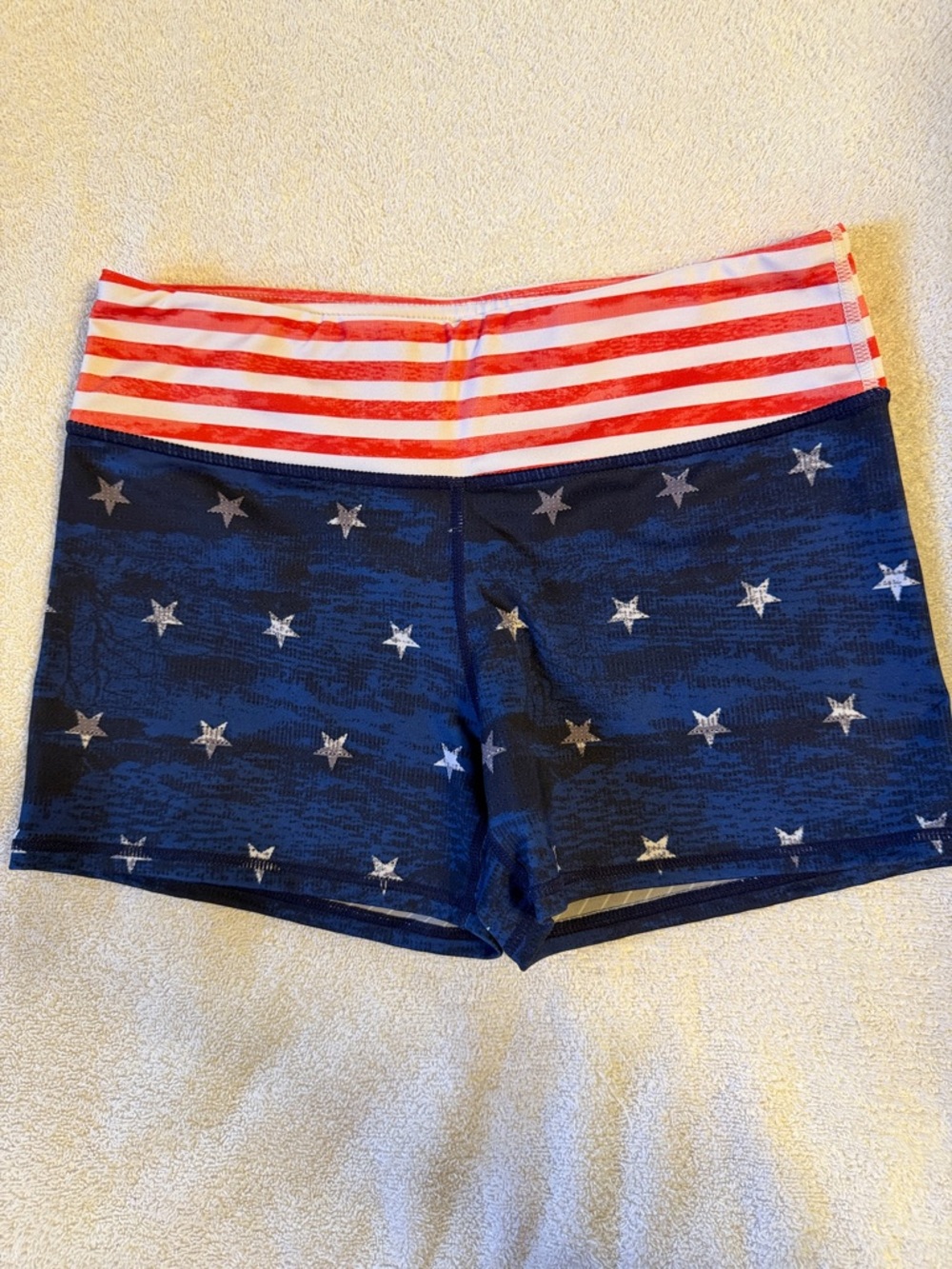Athletic Women's Stars & Stripes Performance Shorts - Navy and Red